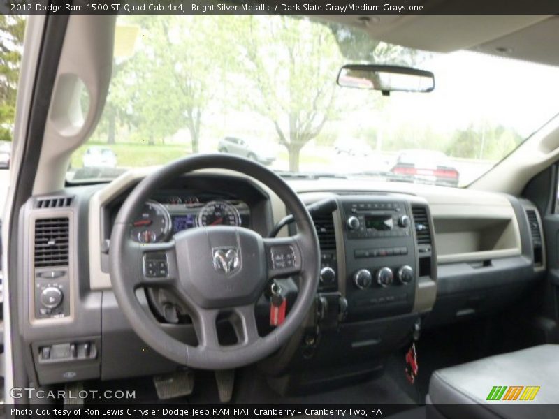 Bright Silver Metallic / Dark Slate Gray/Medium Graystone 2012 Dodge Ram 1500 ST Quad Cab 4x4