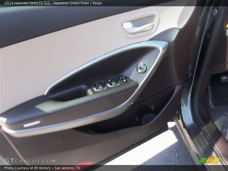 Hampton Green Pearl / Beige 2014 Hyundai Santa Fe GLS
