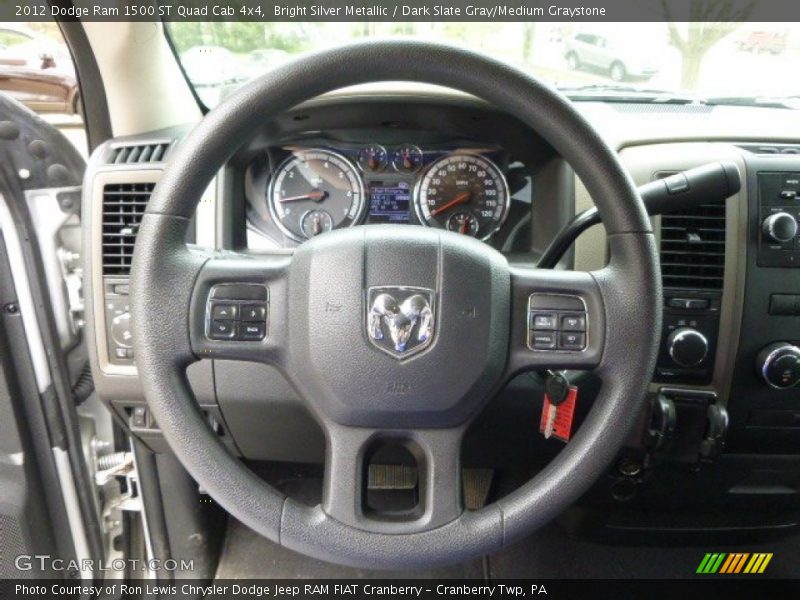 Bright Silver Metallic / Dark Slate Gray/Medium Graystone 2012 Dodge Ram 1500 ST Quad Cab 4x4