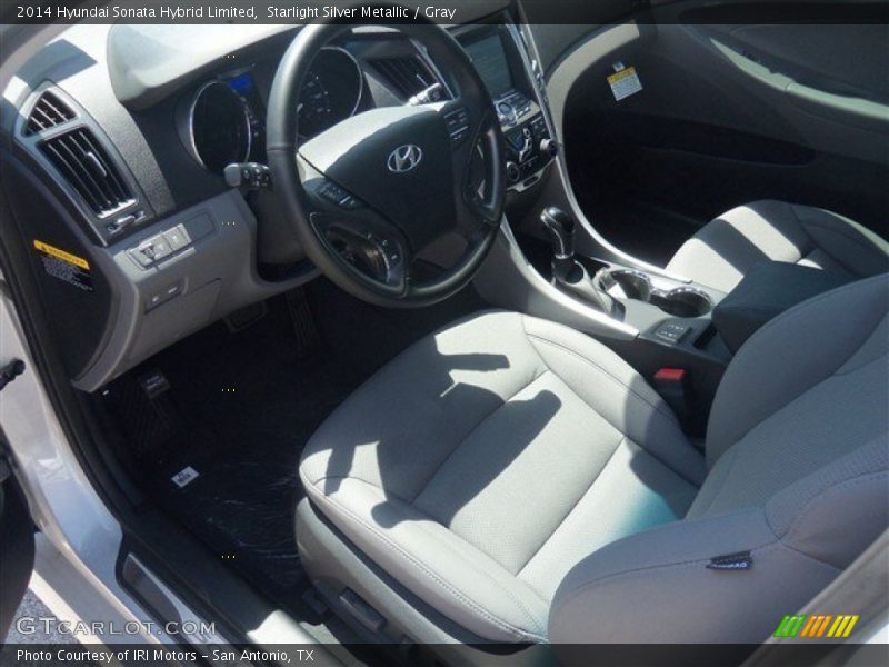 Starlight Silver Metallic / Gray 2014 Hyundai Sonata Hybrid Limited