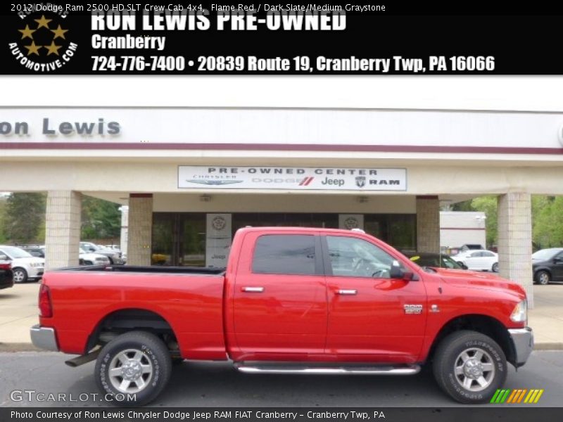 Flame Red / Dark Slate/Medium Graystone 2012 Dodge Ram 2500 HD SLT Crew Cab 4x4