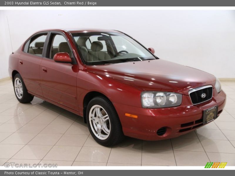 Chianti Red / Beige 2003 Hyundai Elantra GLS Sedan