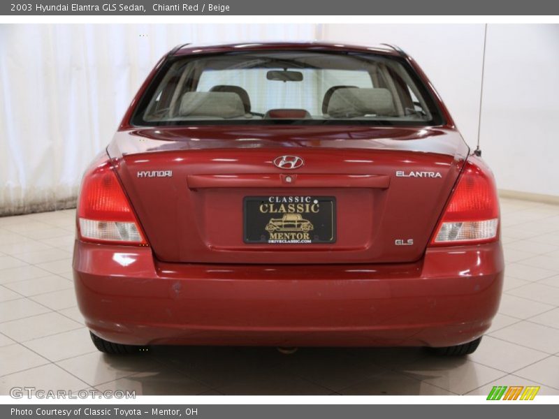 Chianti Red / Beige 2003 Hyundai Elantra GLS Sedan