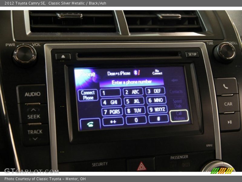 Classic Silver Metallic / Black/Ash 2012 Toyota Camry SE