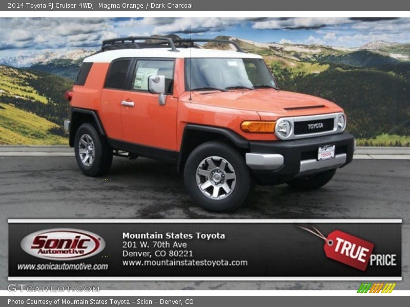 Magma Orange / Dark Charcoal 2014 Toyota FJ Cruiser 4WD
