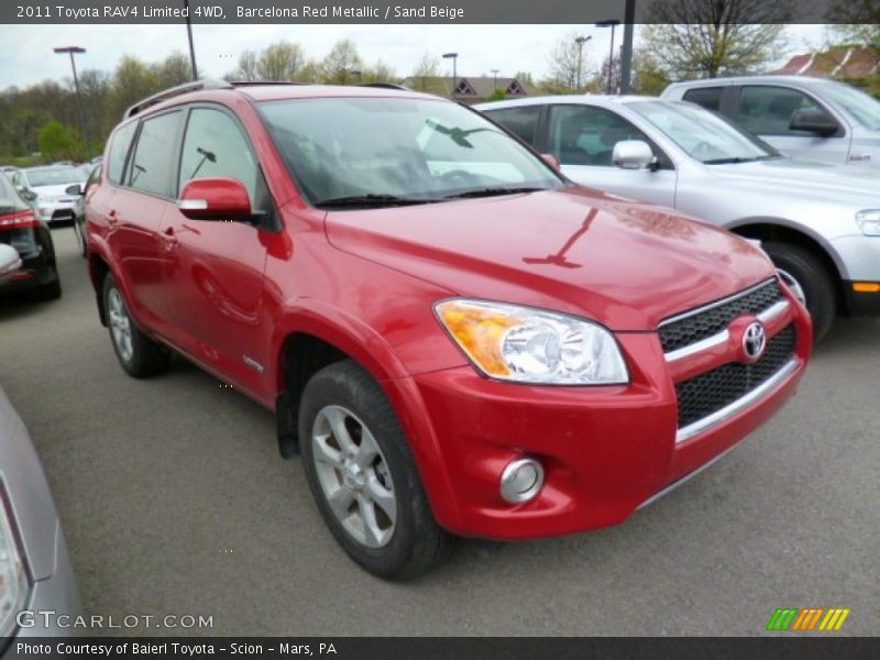 Barcelona Red Metallic / Sand Beige 2011 Toyota RAV4 Limited 4WD