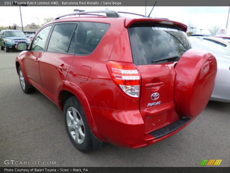 Barcelona Red Metallic / Sand Beige 2011 Toyota RAV4 Limited 4WD