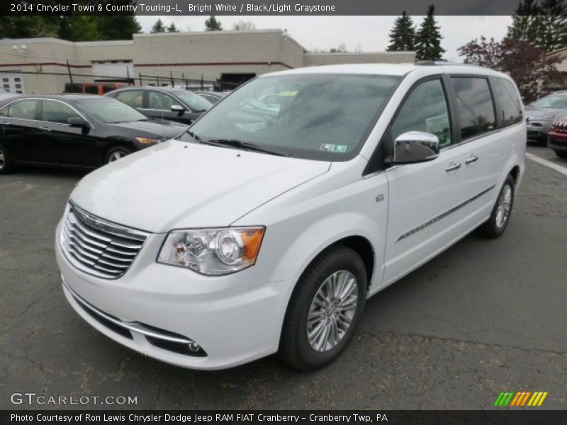 Bright White / Black/Light Graystone 2014 Chrysler Town & Country Touring-L