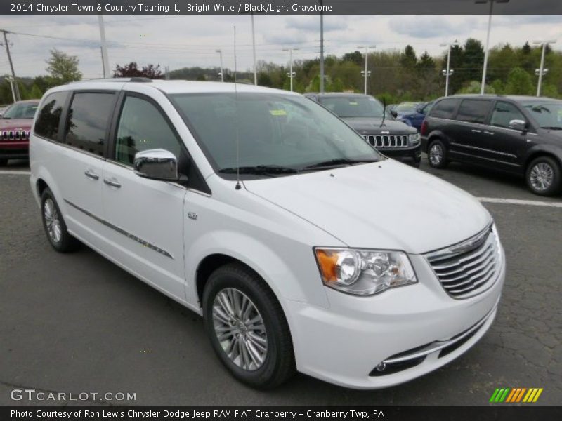 Bright White / Black/Light Graystone 2014 Chrysler Town & Country Touring-L