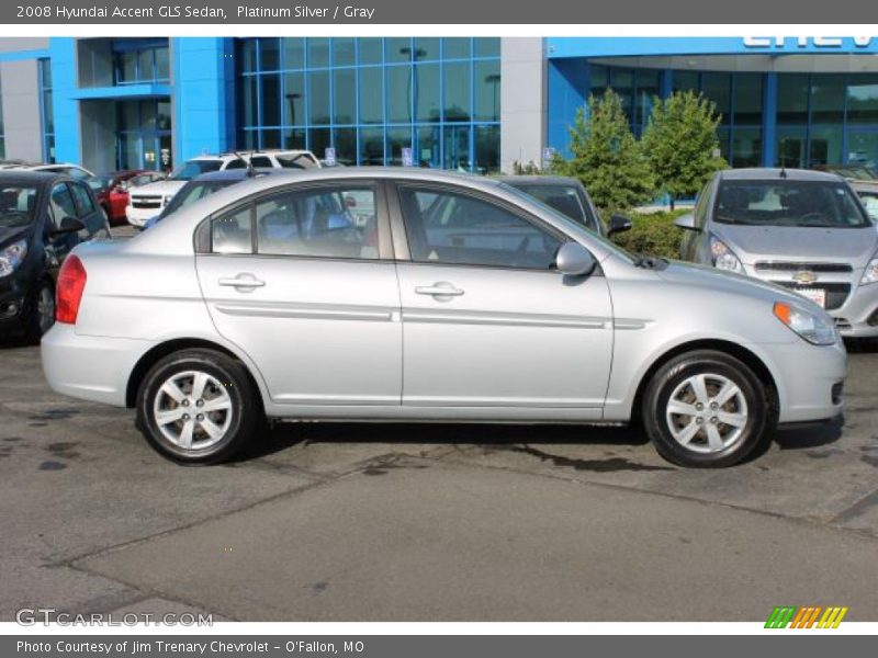 Platinum Silver / Gray 2008 Hyundai Accent GLS Sedan