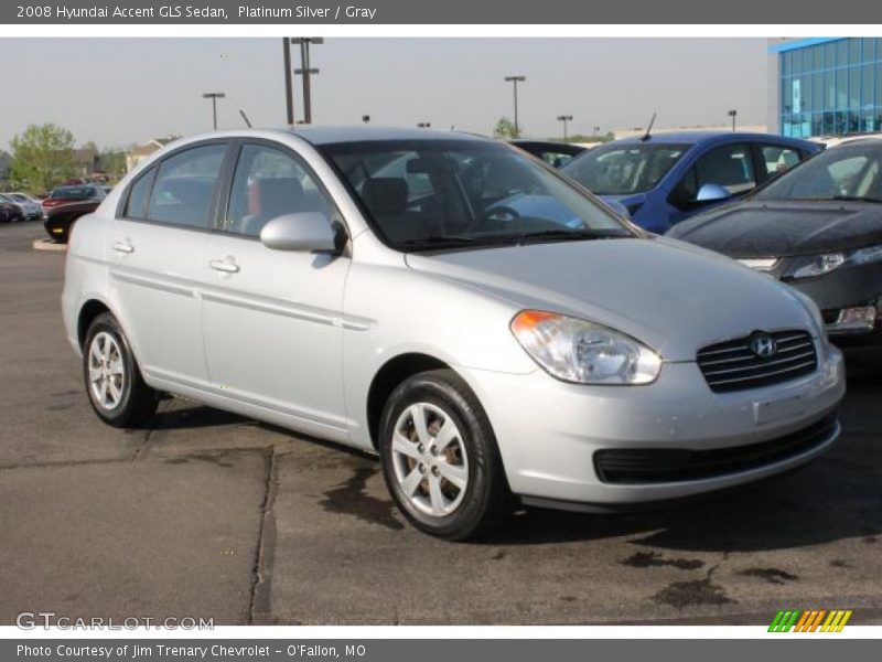 Platinum Silver / Gray 2008 Hyundai Accent GLS Sedan