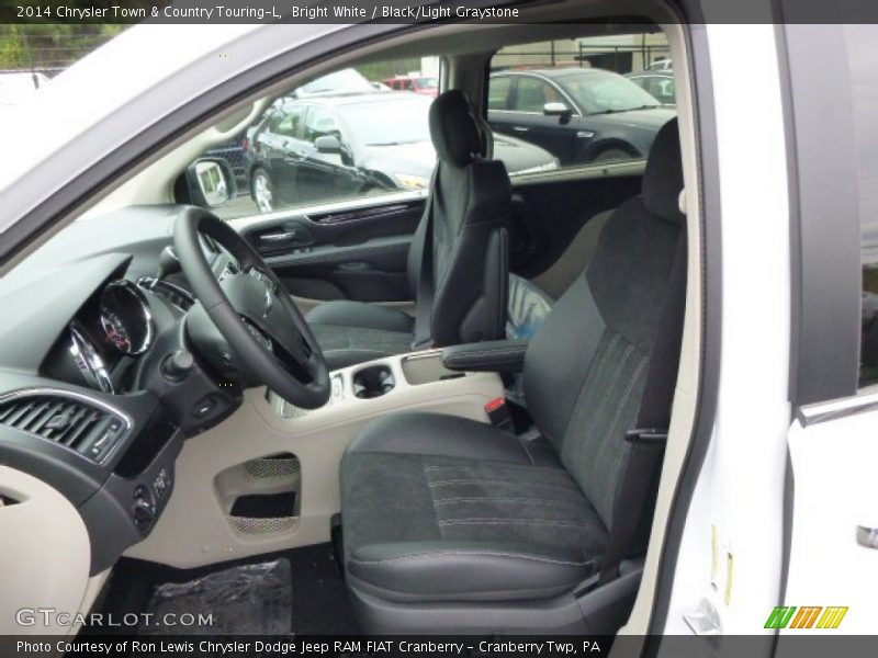Bright White / Black/Light Graystone 2014 Chrysler Town & Country Touring-L