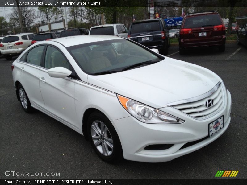 Shimmering White / Camel 2013 Hyundai Sonata GLS