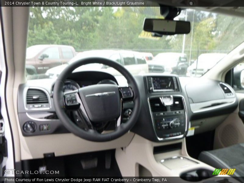 Bright White / Black/Light Graystone 2014 Chrysler Town & Country Touring-L