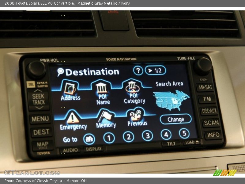 Magnetic Gray Metallic / Ivory 2008 Toyota Solara SLE V6 Convertible