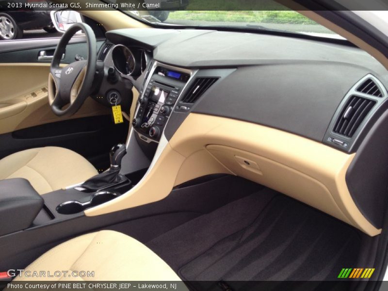 Shimmering White / Camel 2013 Hyundai Sonata GLS
