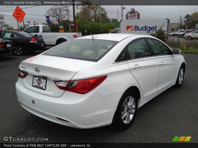 Shimmering White / Camel 2013 Hyundai Sonata GLS