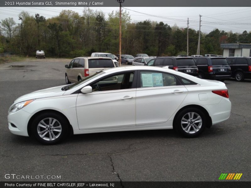 Shimmering White / Camel 2013 Hyundai Sonata GLS