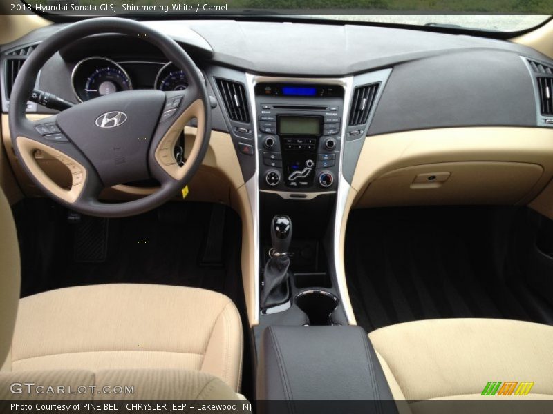 Shimmering White / Camel 2013 Hyundai Sonata GLS