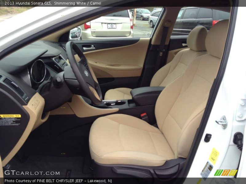 Shimmering White / Camel 2013 Hyundai Sonata GLS