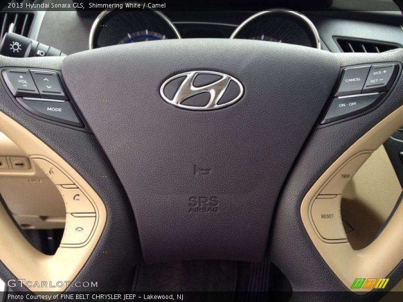 Shimmering White / Camel 2013 Hyundai Sonata GLS