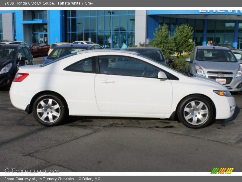 Taffeta White / Gray 2009 Honda Civic LX Coupe