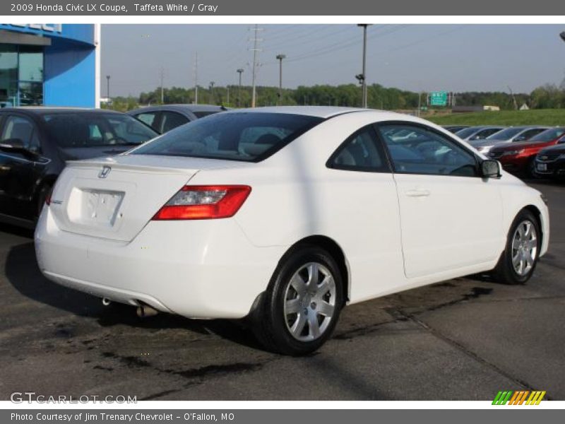 Taffeta White / Gray 2009 Honda Civic LX Coupe