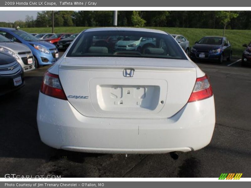 Taffeta White / Gray 2009 Honda Civic LX Coupe