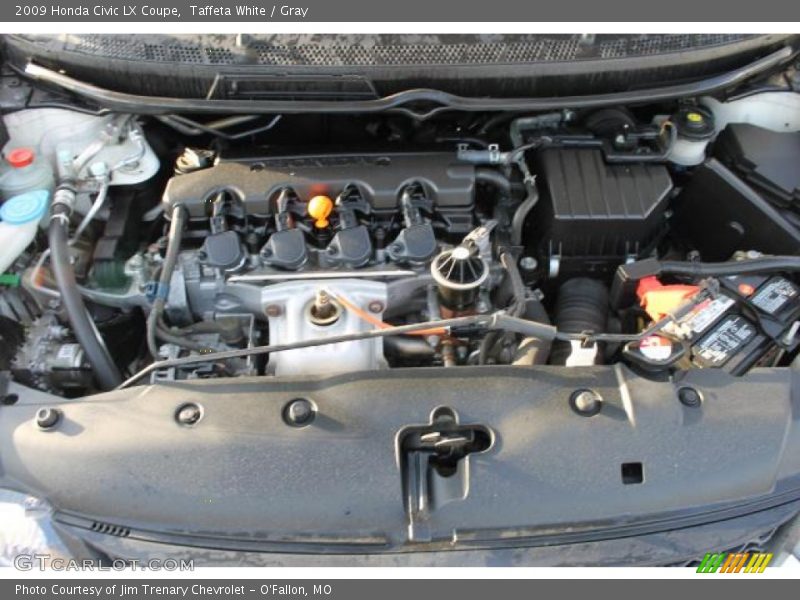 Taffeta White / Gray 2009 Honda Civic LX Coupe