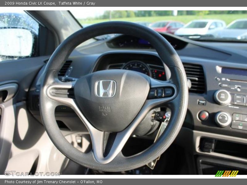 Taffeta White / Gray 2009 Honda Civic LX Coupe