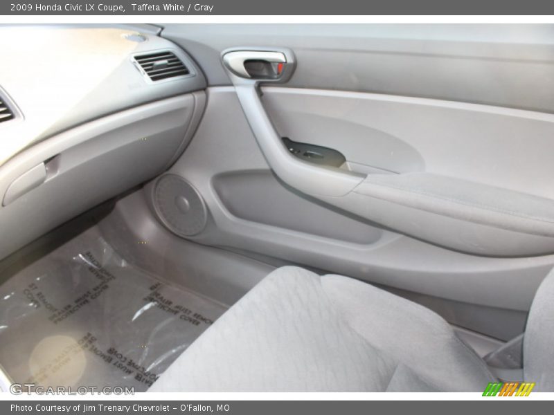 Taffeta White / Gray 2009 Honda Civic LX Coupe