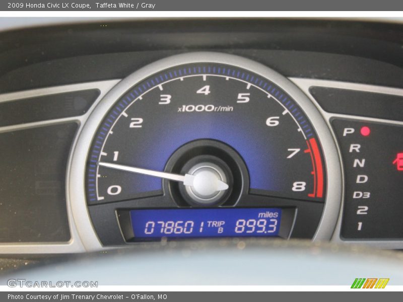 Taffeta White / Gray 2009 Honda Civic LX Coupe