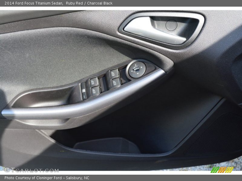 Ruby Red / Charcoal Black 2014 Ford Focus Titanium Sedan