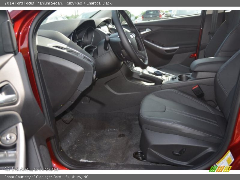 Ruby Red / Charcoal Black 2014 Ford Focus Titanium Sedan
