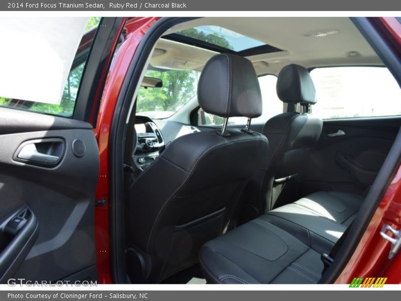 Ruby Red / Charcoal Black 2014 Ford Focus Titanium Sedan