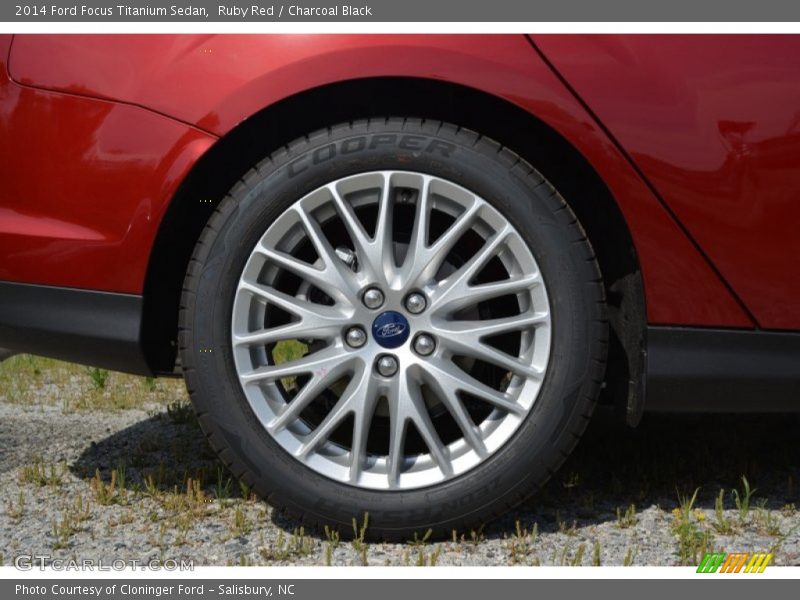 Ruby Red / Charcoal Black 2014 Ford Focus Titanium Sedan