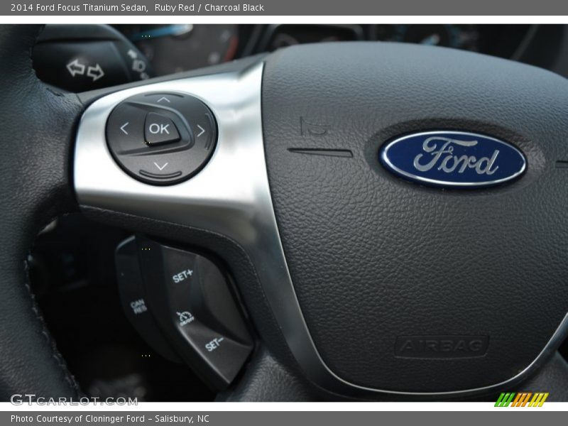 Ruby Red / Charcoal Black 2014 Ford Focus Titanium Sedan