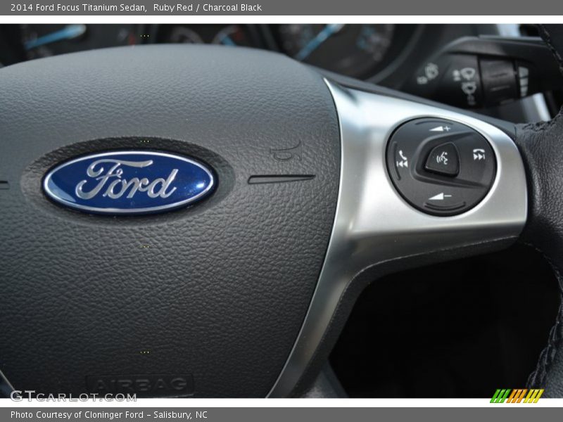 Ruby Red / Charcoal Black 2014 Ford Focus Titanium Sedan