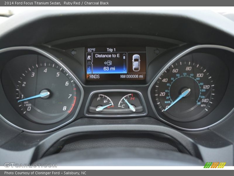 Ruby Red / Charcoal Black 2014 Ford Focus Titanium Sedan