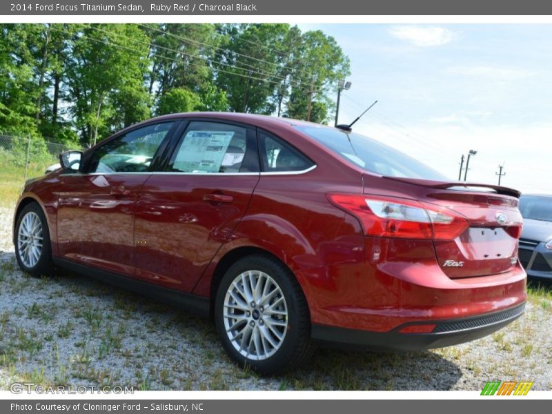 Ruby Red / Charcoal Black 2014 Ford Focus Titanium Sedan