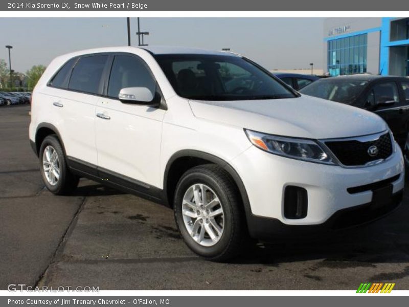 Snow White Pearl / Beige 2014 Kia Sorento LX