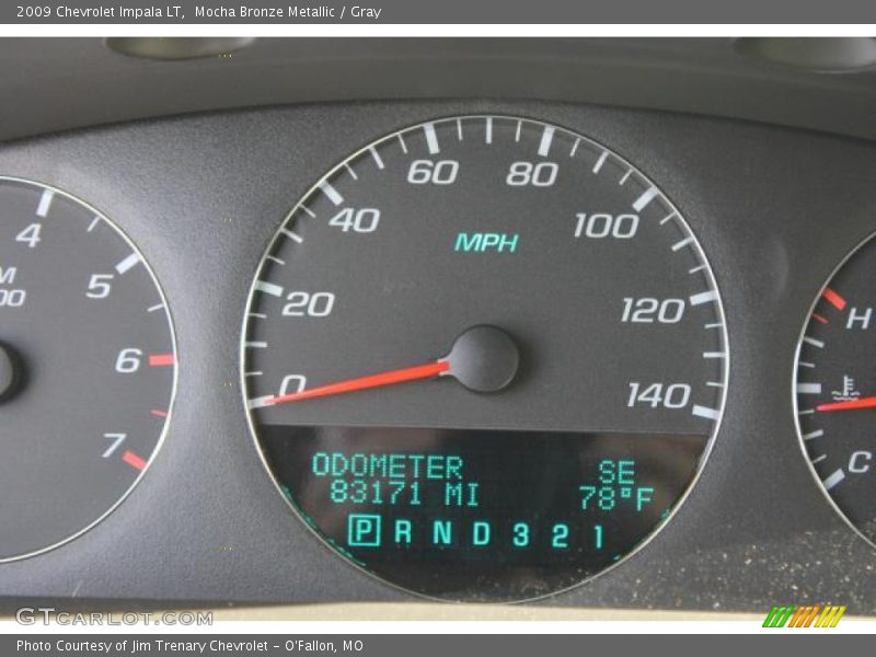 Mocha Bronze Metallic / Gray 2009 Chevrolet Impala LT