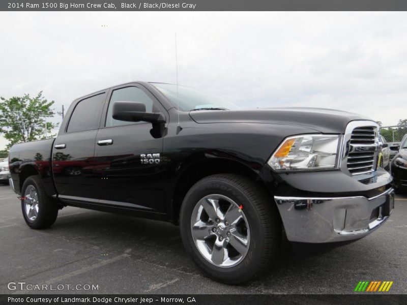 Black / Black/Diesel Gray 2014 Ram 1500 Big Horn Crew Cab