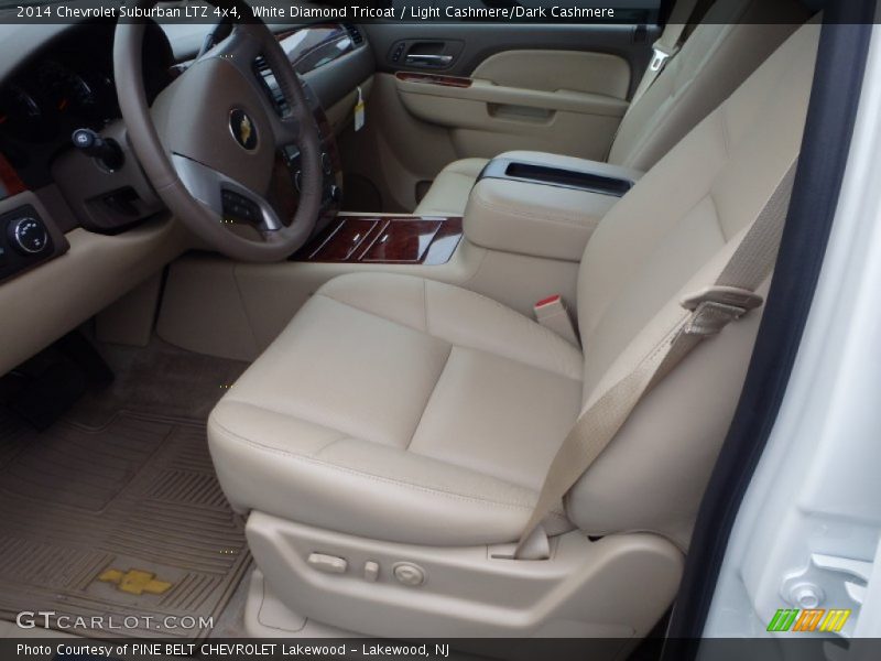 White Diamond Tricoat / Light Cashmere/Dark Cashmere 2014 Chevrolet Suburban LTZ 4x4