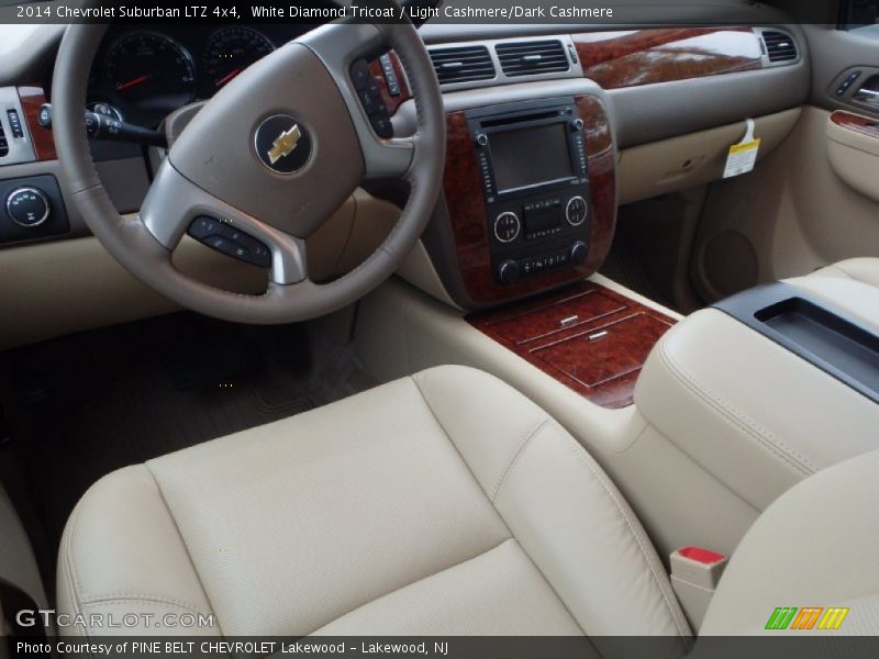 White Diamond Tricoat / Light Cashmere/Dark Cashmere 2014 Chevrolet Suburban LTZ 4x4