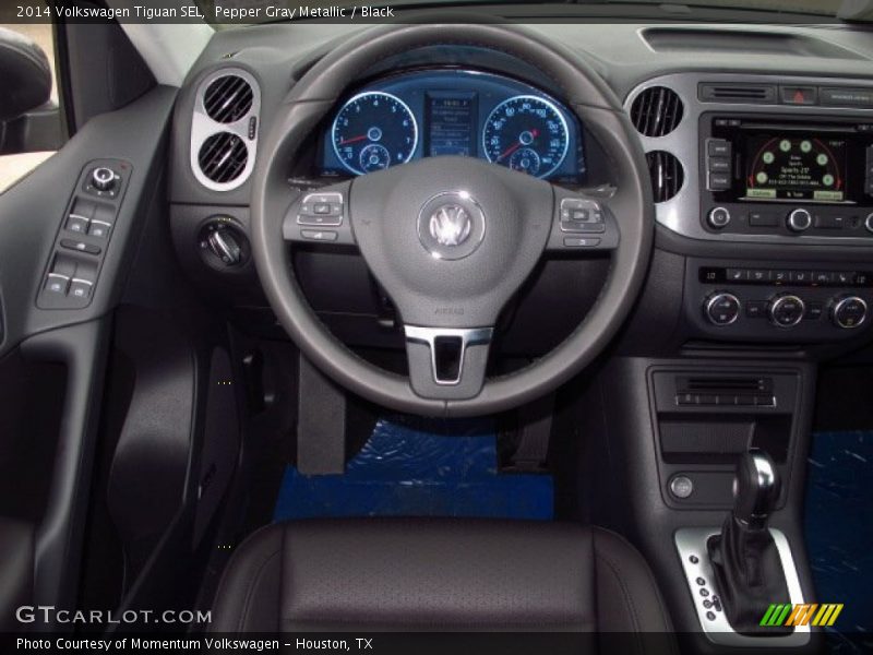 Pepper Gray Metallic / Black 2014 Volkswagen Tiguan SEL