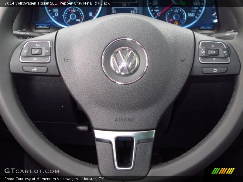 Pepper Gray Metallic / Black 2014 Volkswagen Tiguan SEL