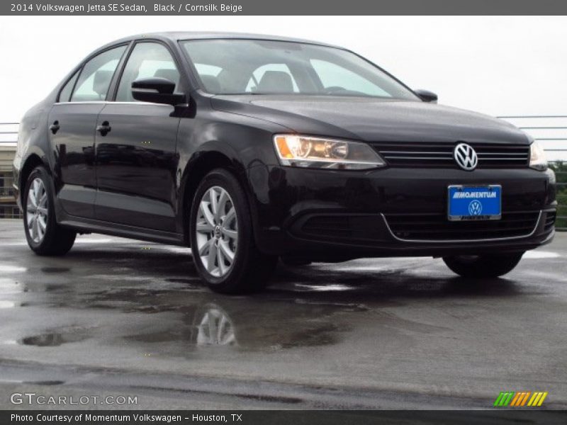 Black / Cornsilk Beige 2014 Volkswagen Jetta SE Sedan