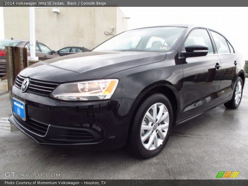 Black / Cornsilk Beige 2014 Volkswagen Jetta SE Sedan