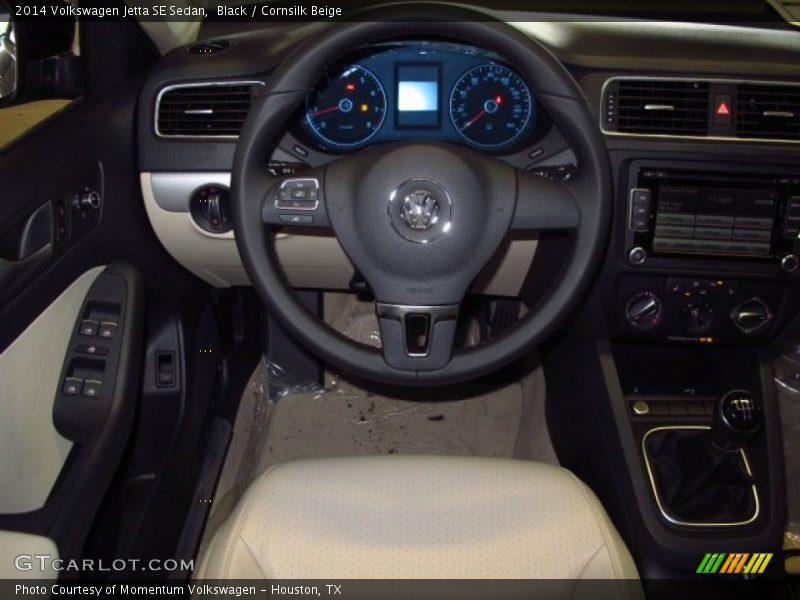 Black / Cornsilk Beige 2014 Volkswagen Jetta SE Sedan